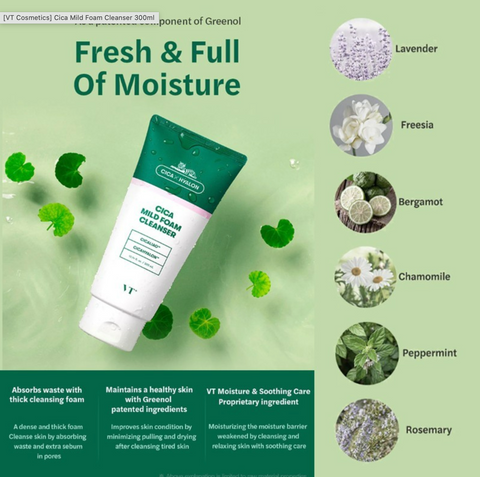 VT CICA Mild Foam Cleanser 300ml