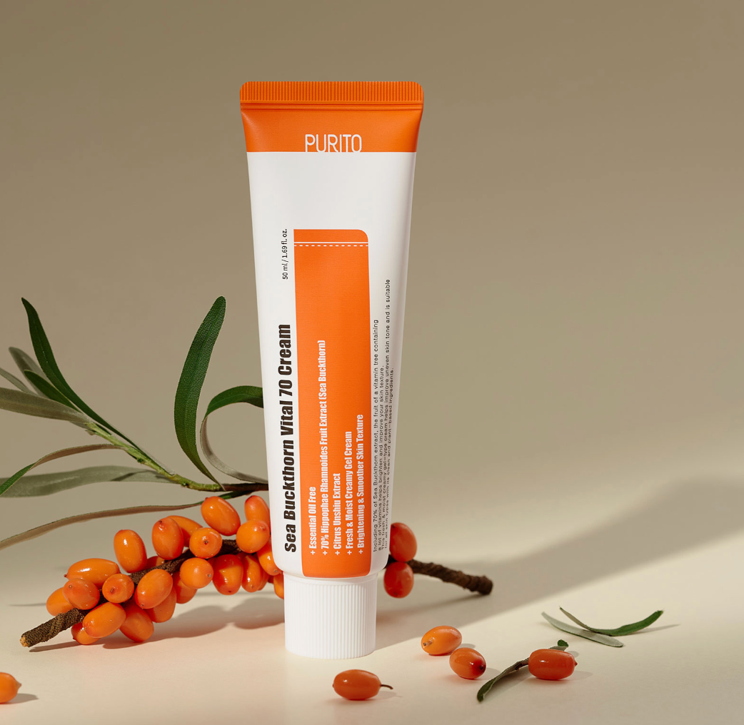 Purito Seoul Sea Buckthorn Vital 70 Cream 50ml - Suunsu Korean skincare