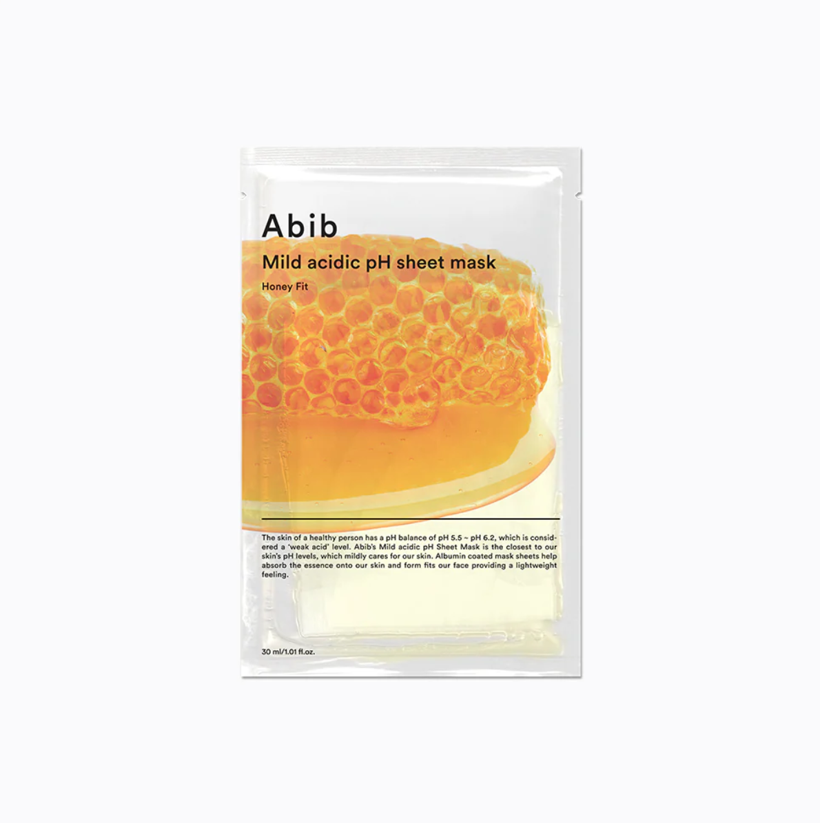 Mild acidic pH sheet mask Honey fit - Suunsu Korean skincare