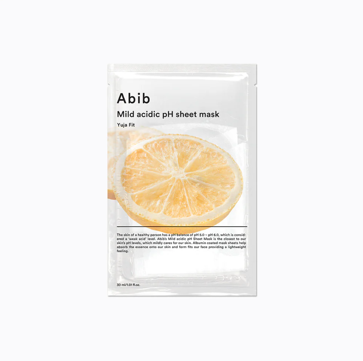 Mild Acidic pH Sheet Mask Yuja Fit (1ea) - Suunsu Korean skincare