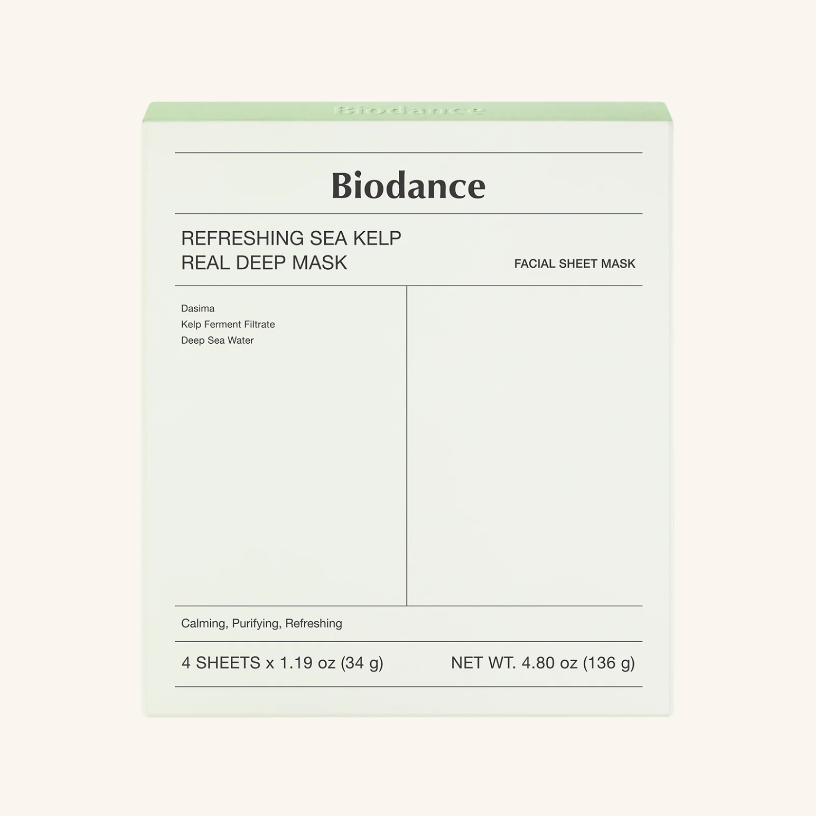 Biodance Refreshing Sea Kelp Real Deep Mask [1EA]