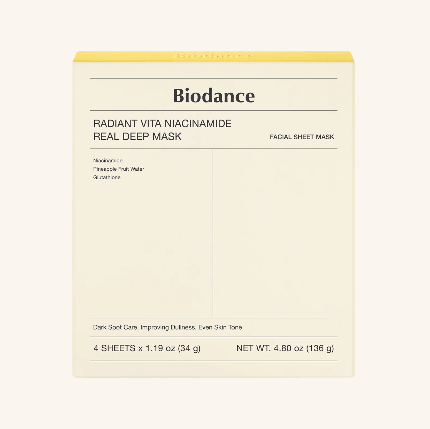 Biodance Radiant Vita Niaciamide Real Deep Mask [1EA]