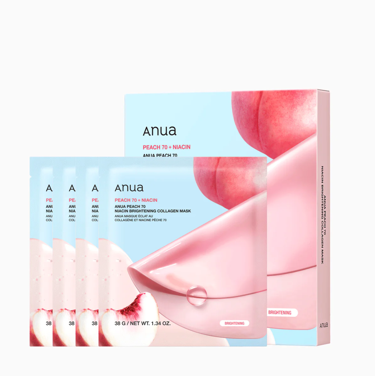 ANUA Peach 70 Niacin Brightening Collagen Mask[1EA] - Suunsu Korean skincare