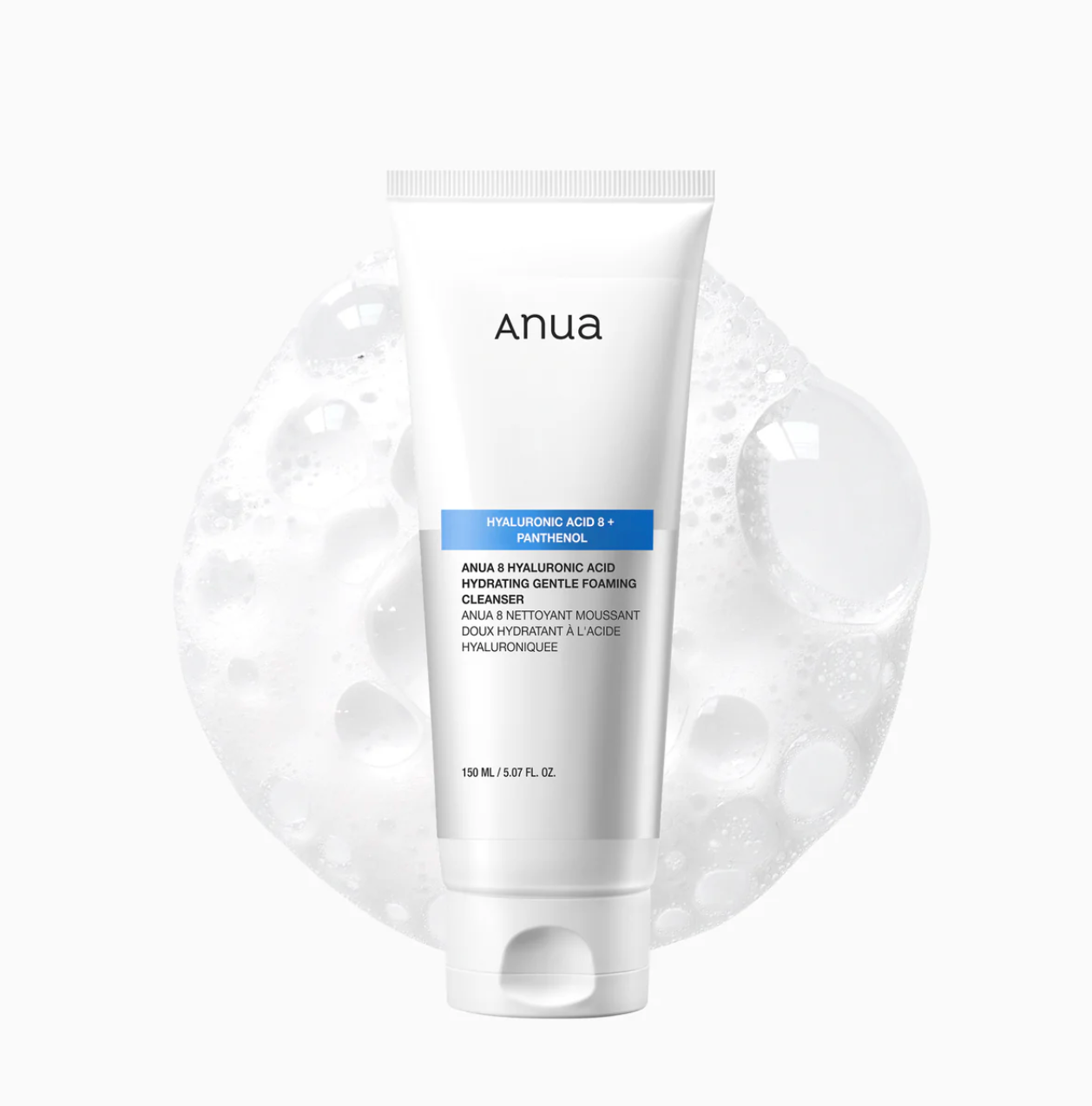 Anua 8 Hyaluronic Acid Hydrating Gentle Foaming Cleanser 150ml - Suunsu Korean skincare
