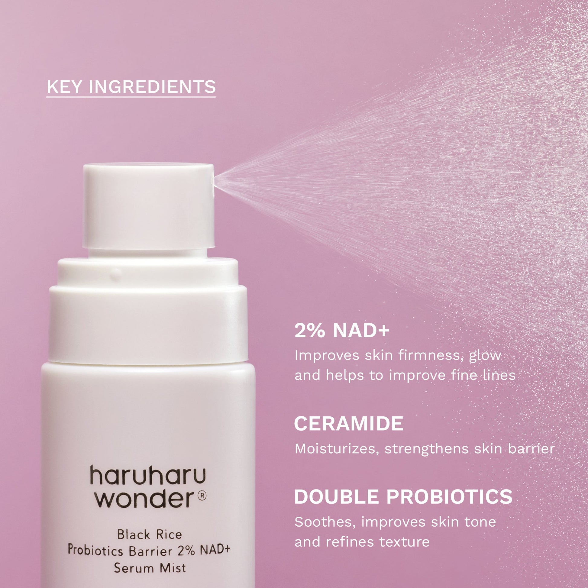 Haruharu Wonder Probiotics Barrier NAD+ Serum Mist detail 1