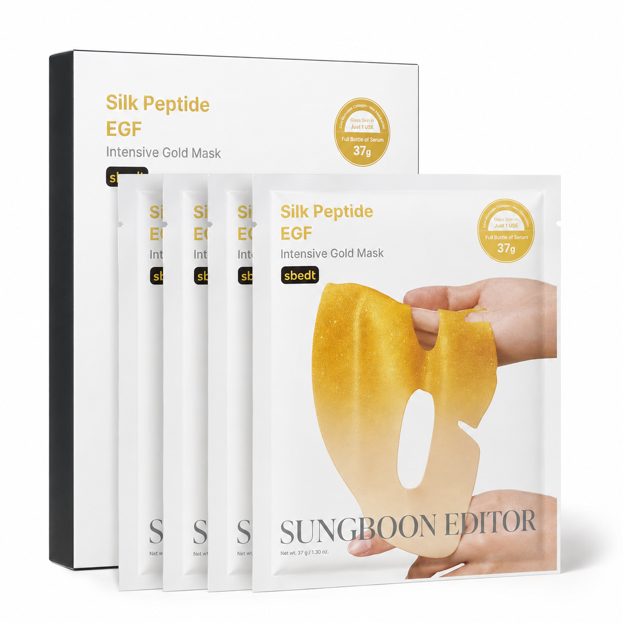 Sungboon Editor Silk Peptide EGF Gold Mask (4ea)