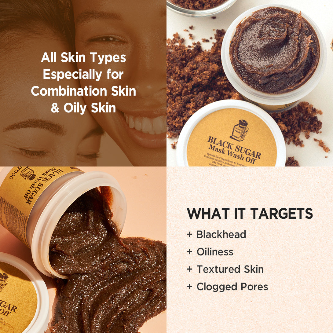 Skinfood Black Sugar Mask Wash Off packaging
