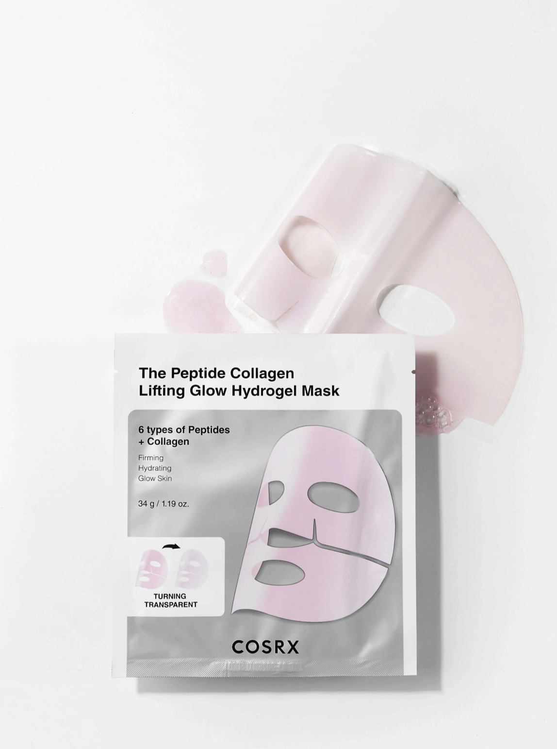 COSRX Peptide Collagen lifting Glow Hydrogel Mask [1ea] - Suunsu Korean skincare