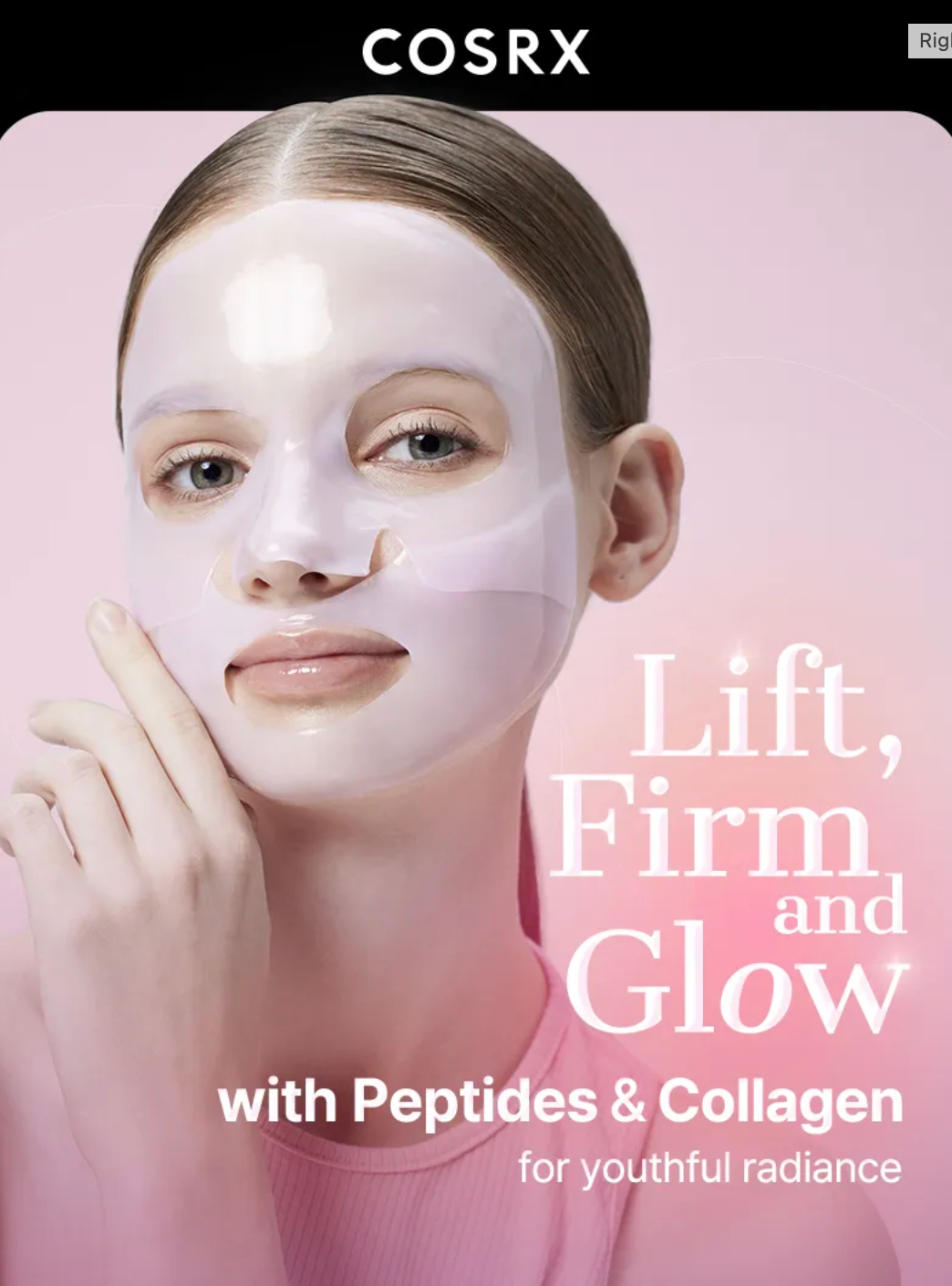 COSRX Peptide Collagen lifting Glow Hydrogel Mask [1ea]