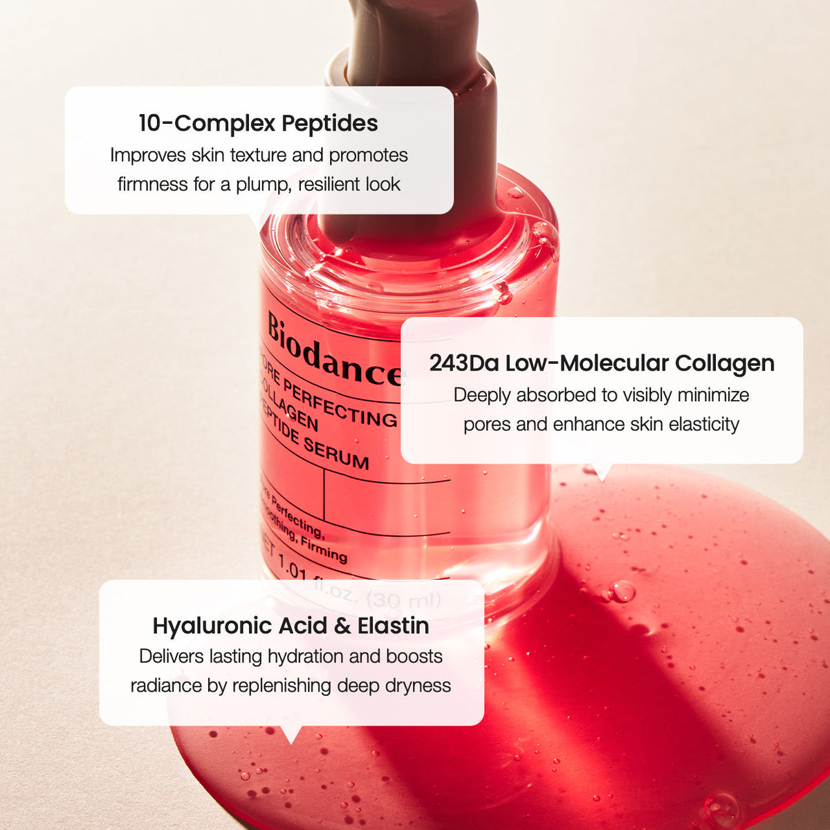 10-complex peptides, low-molecular collagen and hyaluronic acid