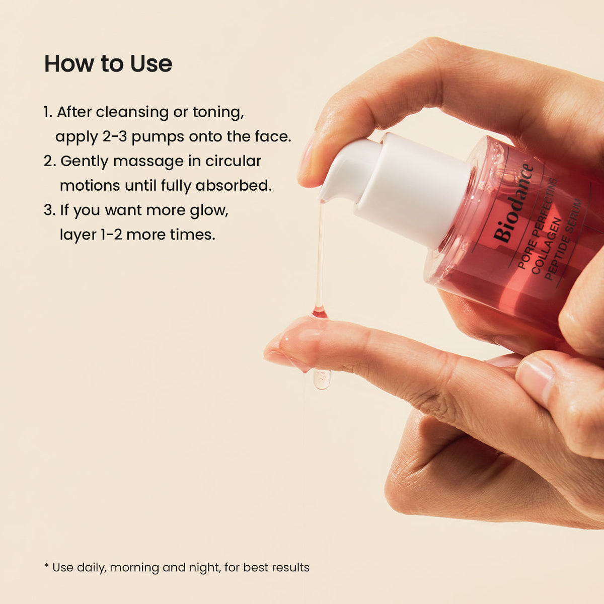 Biodance Pore Perfecting Collagen Peptide Serum how to use
