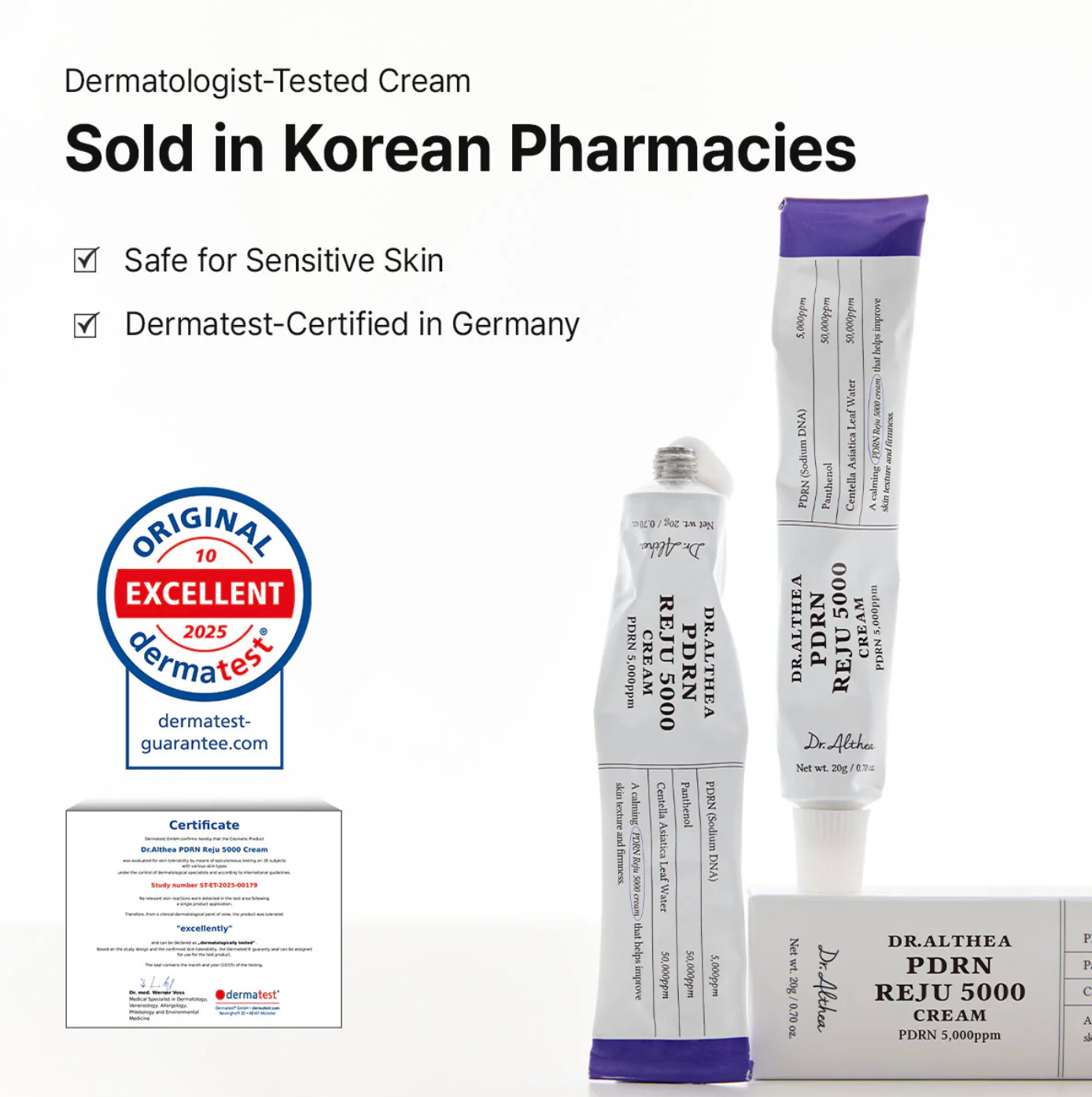 Dr.Althea Reju 5000 Cream 20g - Suunsu Korean skincare