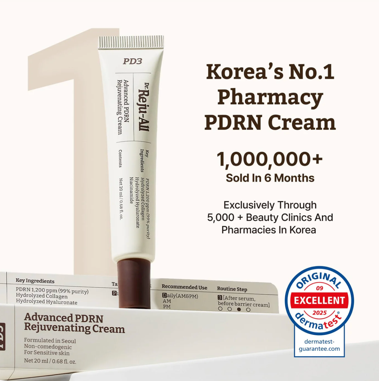 Dr.Reju-All Advanced PDRN Rejuvenating cream 20ml - Suunsu Korean skincare