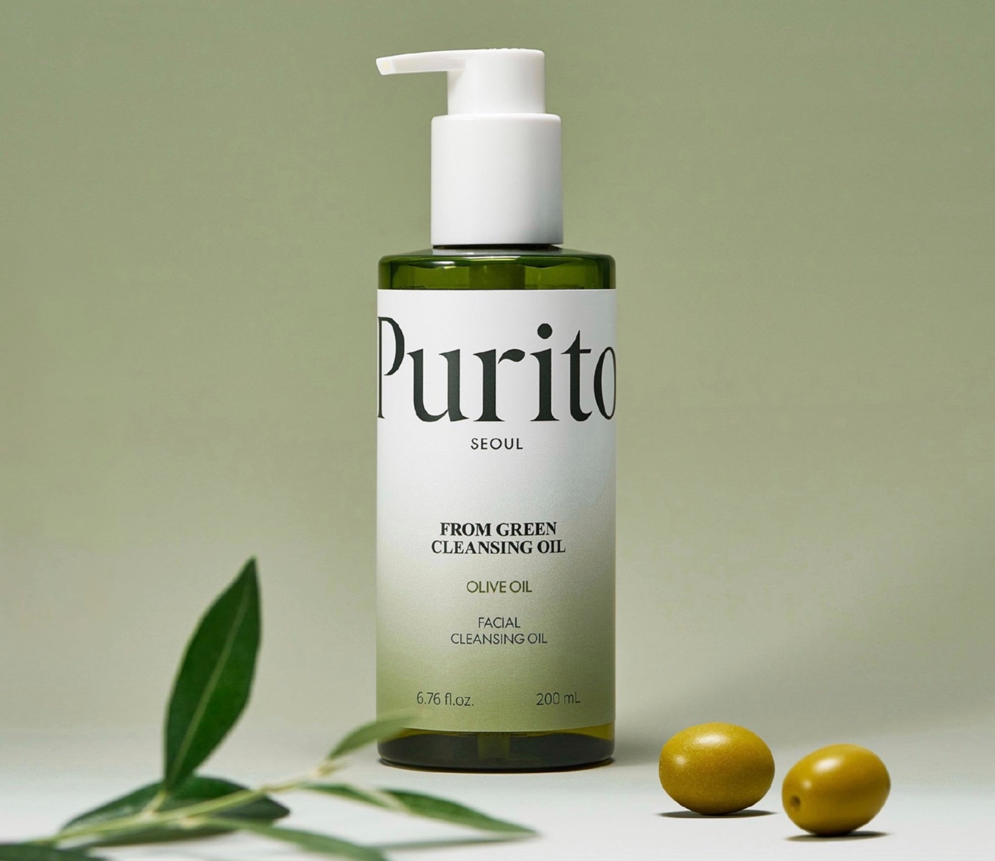 Purito Seoul From Green Cleansing Oil 200ml – Gentle Vegan Makeup Remover & Pore Cleanser