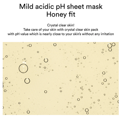 Mild acidic pH sheet mask Honey fit