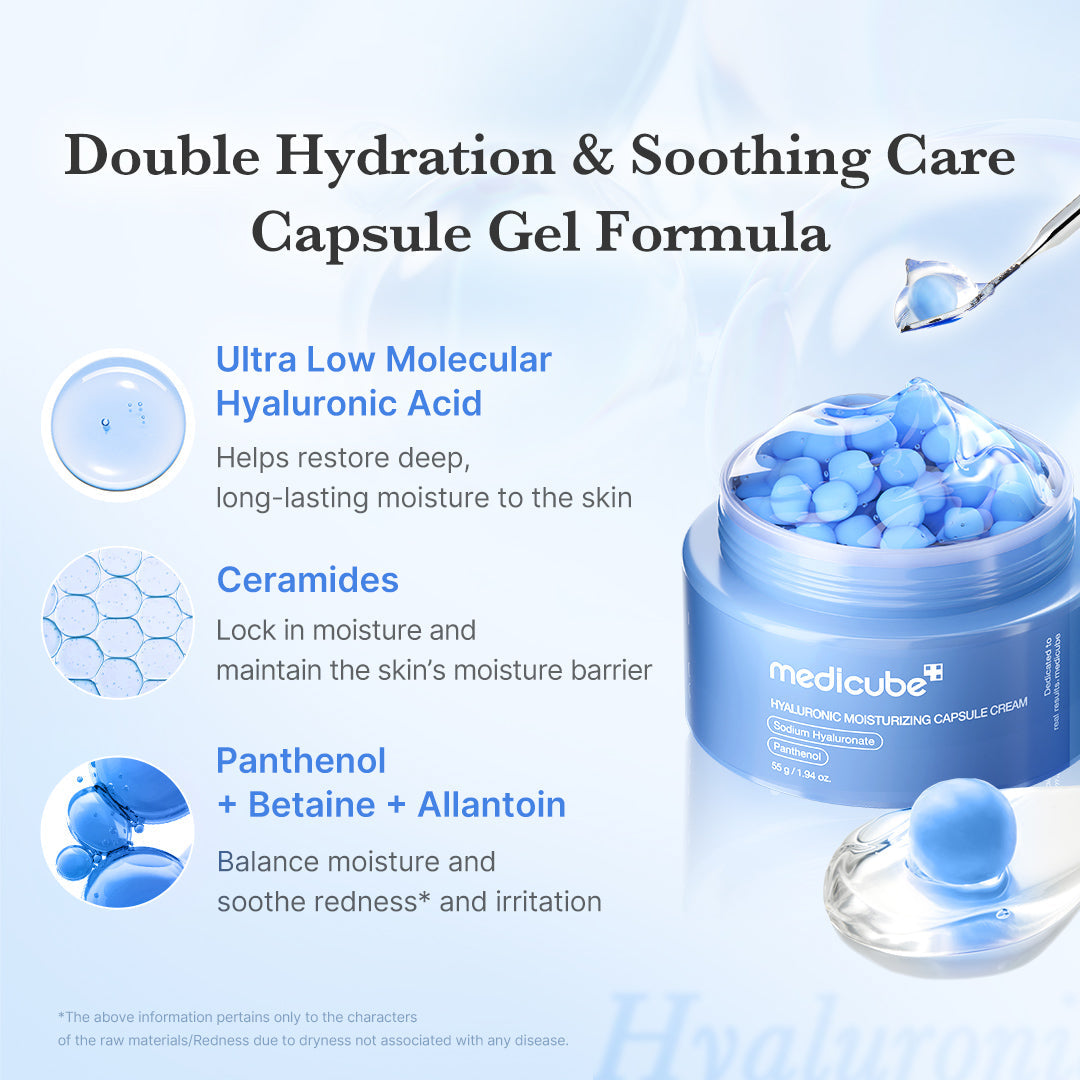 Medicube Hyaluronic Moisturizing Capsule Cream capsule gel formula