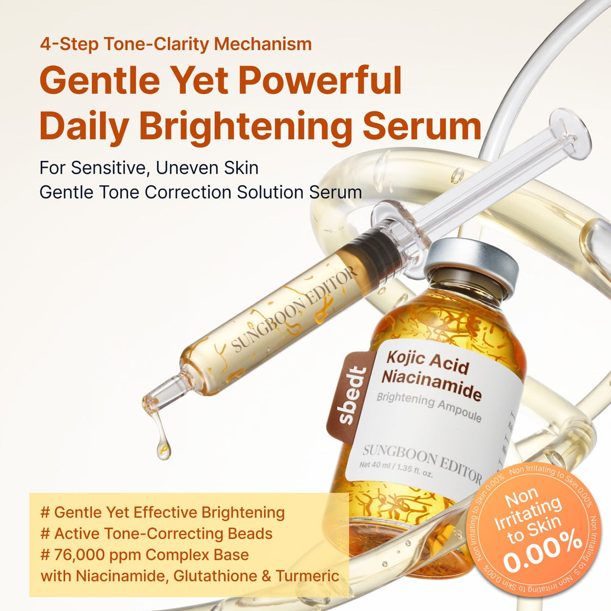 Sungboon Editor Kojic Acid Niacinamide Brightening Ampoule daily brightening serum